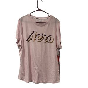 Women’s Aeropostale sport light pink short sleeve T-Shirt Size 1X NWT